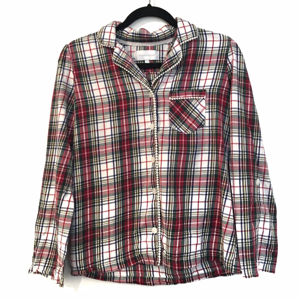 VICTORIASSECRET] Long sleeve pajamas top button XS